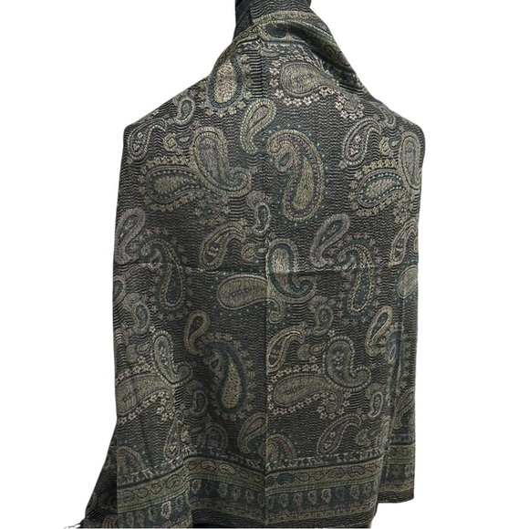 Elegant Shawl in Earthy Green- Versatile Wrap, Stole, Scarf, Veil, Soft & Cozy - Picture 5 of 17